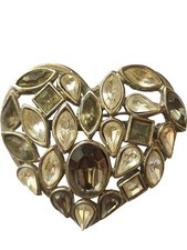 Yves Saint Lauren Heart Brooch