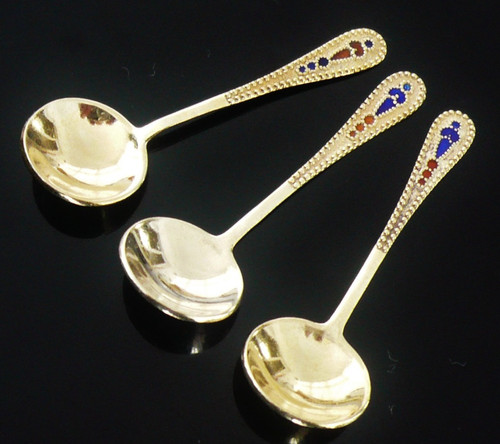 Russian silver gilt enamel - russian,