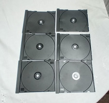 6x Black CD Jewel Case Inner Trays Inserts – Replacement for Music/DVD/Game