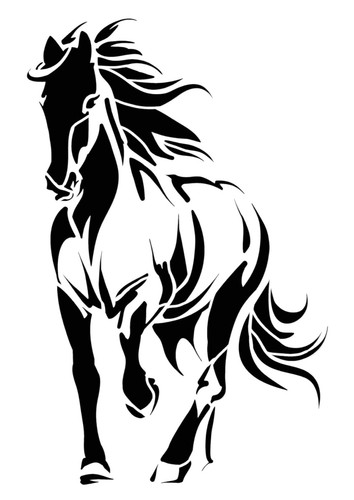Horse vinyl car decal - car, /