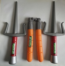 Teenage Mutant Ninja Turtles Raphael Sai and Michelangelo Nunchucks Weapons 