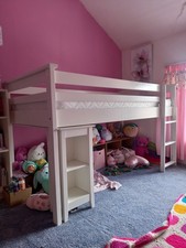 White Mid-Sleeper Bed with