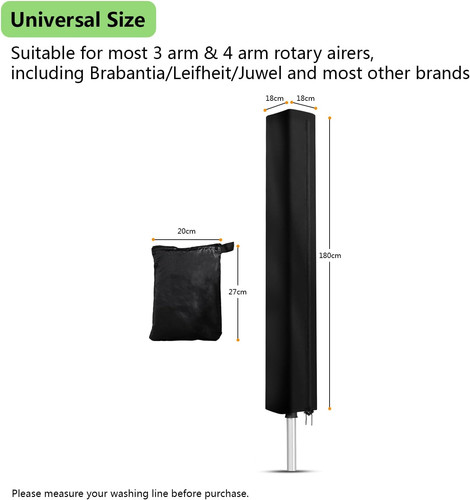 Rotary washing line cover - line, for