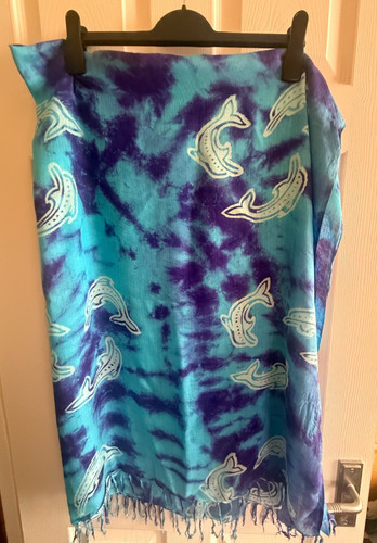 Large batik style scarf - large, batik-style