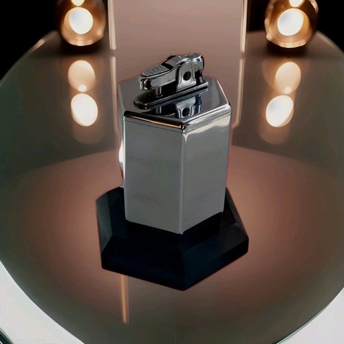 Art deco table lighter - lighter, chrome