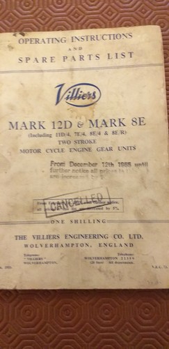 Villiers operating - villiers,