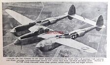 Lockheed P-38 'LIGHTNING' Fighter Aircraft Original WW2 Photo Print 675/120