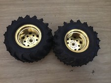 Tamiya Monster Beetle Vintage Rear Gold Wheels With Tyres