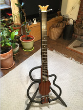 Aria Sinsonido AS-690B Silent Frame Bass Guitar with manual & case