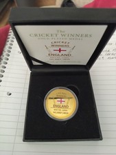 2019 The Cricket World Cup Good Plated Winners Medal Proof Finnish.