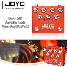 JOYO Bass Guitar Pedals Octave Fuzz Effect Pedal High Gain with Dual Footswitch