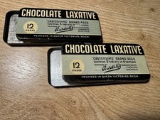 Vintage Burrell Chocolate Laxative Tins X 2