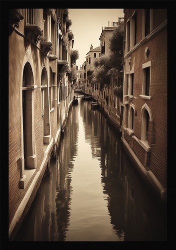 Intimate venice canals framed - venice,
