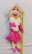 Disney Store Miss Piggy Plush Doll 19" Pink Dress Muppets Soft Toy