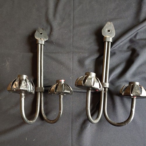 Pair vintage wrought iron - vintage,