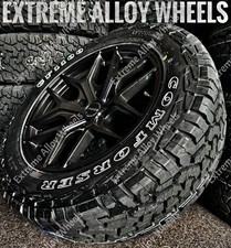 18" Black NAV Alloy Wheels Isuzu Rodeo Trooper D Max Nissan + All Terrain Tyres