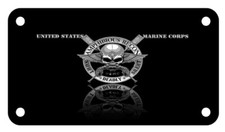 USMC Seal Amphibious Black Version 4" X 7" ATV Motorcycle License Plate 