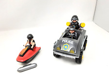 Playmobil 9043 Swat Vehicle & 2 Figures  & Jet Ski & Robber - Spares or repairs