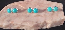 Turquoise 8 mm Cabochon Silver