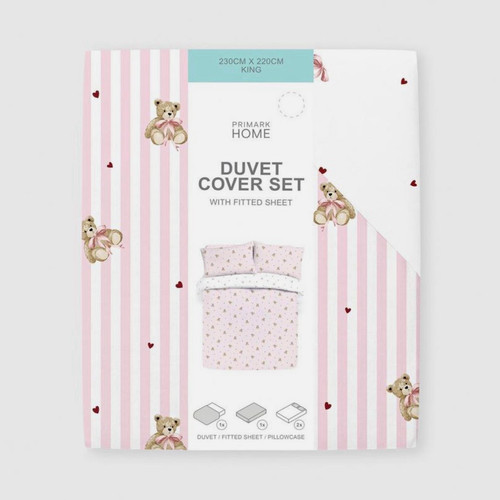 Primark home pink pinstripe - pink,