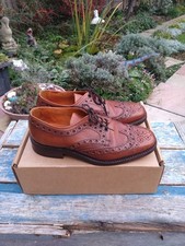 VINTAGE MENS LOAKE BROWN  LEATHER BROGUES SHOES SIZE UK 7.5