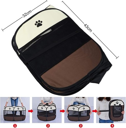 Foldable pet tent - foldable, mesh
