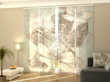 Panel Track Blinds Wellmira for Panoramic Windows, any sizes - Modern Floral