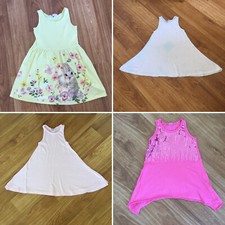 4 X Girls Assorted Beach Dresses / Holiday Cover Ups ~ 6 Years ~ H&M / Matalan