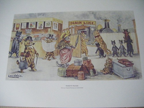 Louis wain cat print - wain,