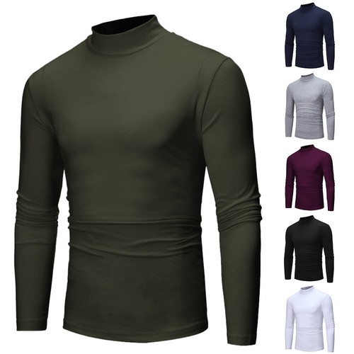 Mens polo neck long - mens, sleeve
