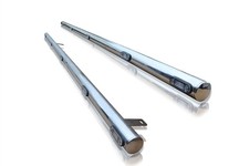 Side Bars + Amber LEDs For Mercedes Sprinter MWB 2014-2018 Van Stainless