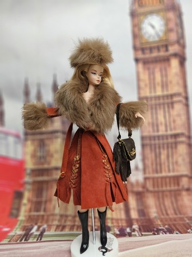Real suede fur - fur, coat+hat+bag