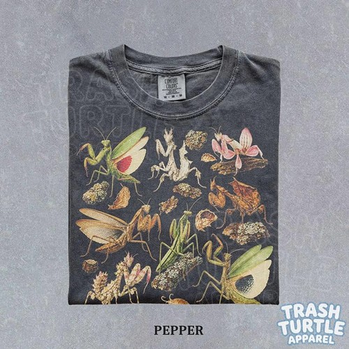 Retro orchid praying mantis - retro,