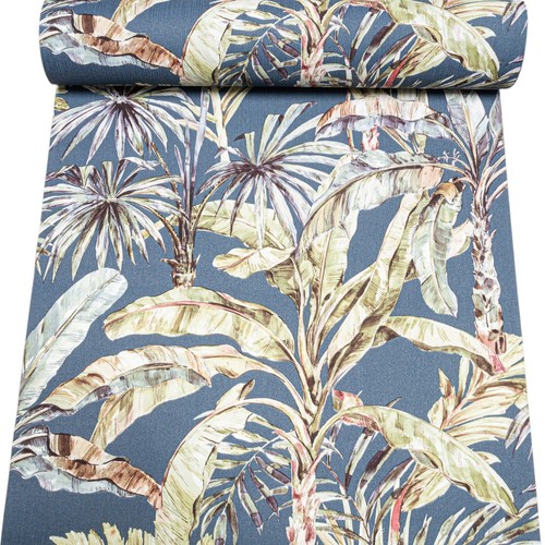 Blue tropical leaf wallpaper - blue,
