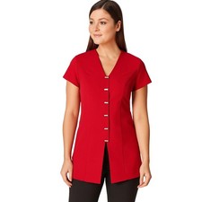 Ladies Red Salon Tunic Beauty