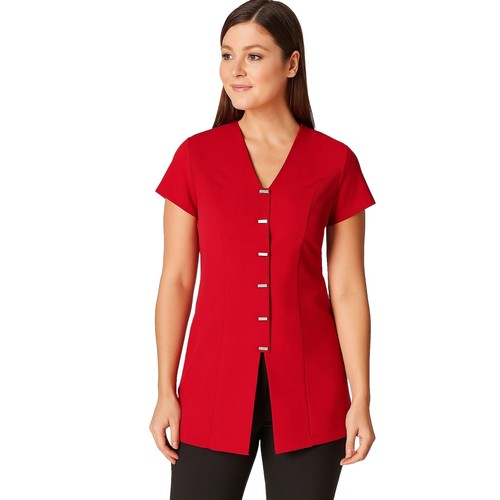 Womans red salon tunic - tunic, beauty