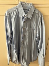 Saville Row Mens Prince of Wales Double Cuff Shirt Size 17 Used Hardly Worn