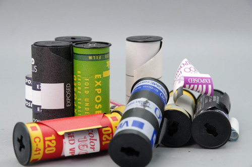 Random exposed 120 film - random,