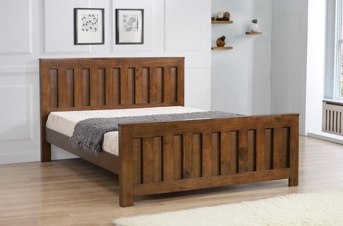 Rustic oak bed - rustic, frame