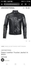 Mens Designer Unconditional Leather Jacket Small 