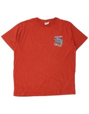 WEIRD FISH Mens Graphic T-Shirt Top XL Red Cotton DJ02