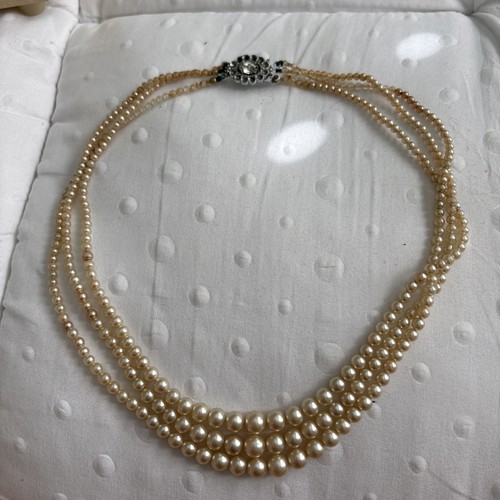 Antique pearl necklace with - pearl,