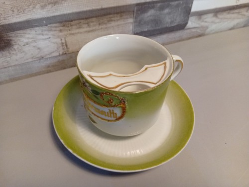 Victorian china moustache - moustache, cup