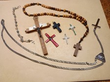  Vintage & Modern Religious Crosses. Wood, Metal Religious. Job Lot