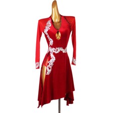 Ballroom Women's Latin Rumba Tango Salsa Samba Competition Dance Dress【2