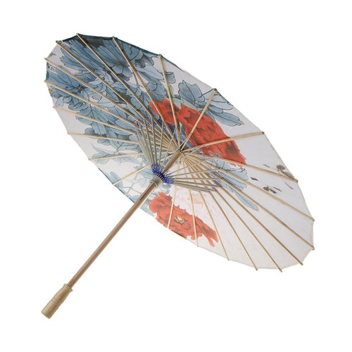 Vintage chinese umbrella silk - chinese,
