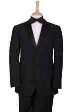 NEW Mens Black Tuxedo Suit Single Breasted Jacket Black Tie Evening Cruise