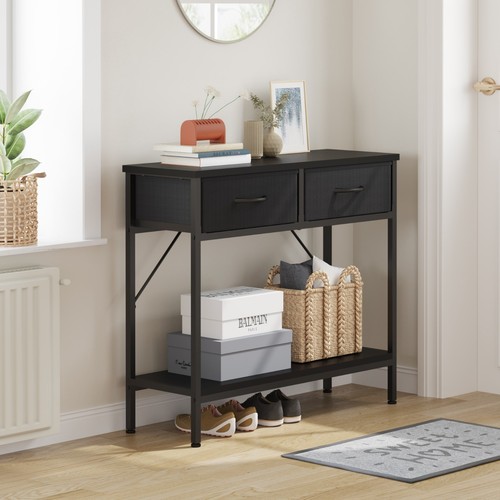 Black console table mdf - black,