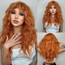 Ginger curly synthetic wigs - synthetic,
