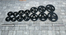 Full Set of Olympic weights - 145kg incl. 20kg Barbell & collars - Cost £395 New